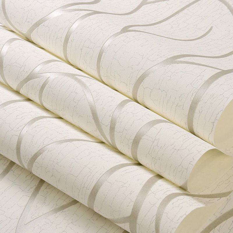 Pastel Color Stripe Wallpaper Roll Stain Resistant Wall Covering for Living Room