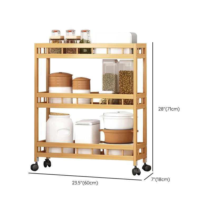 Etagere Contemporary Bookshelf Vertical Open Bamboo Shelf Bookcase for Home