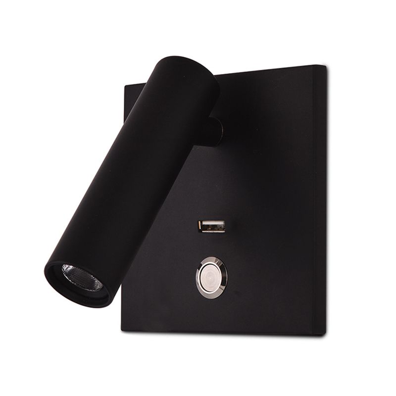 Lampe à applique à LED de base en métal carré 4.3 "H MINI MINI MINI MINI MONTRE LECTURE POUR LA CHAMBRE