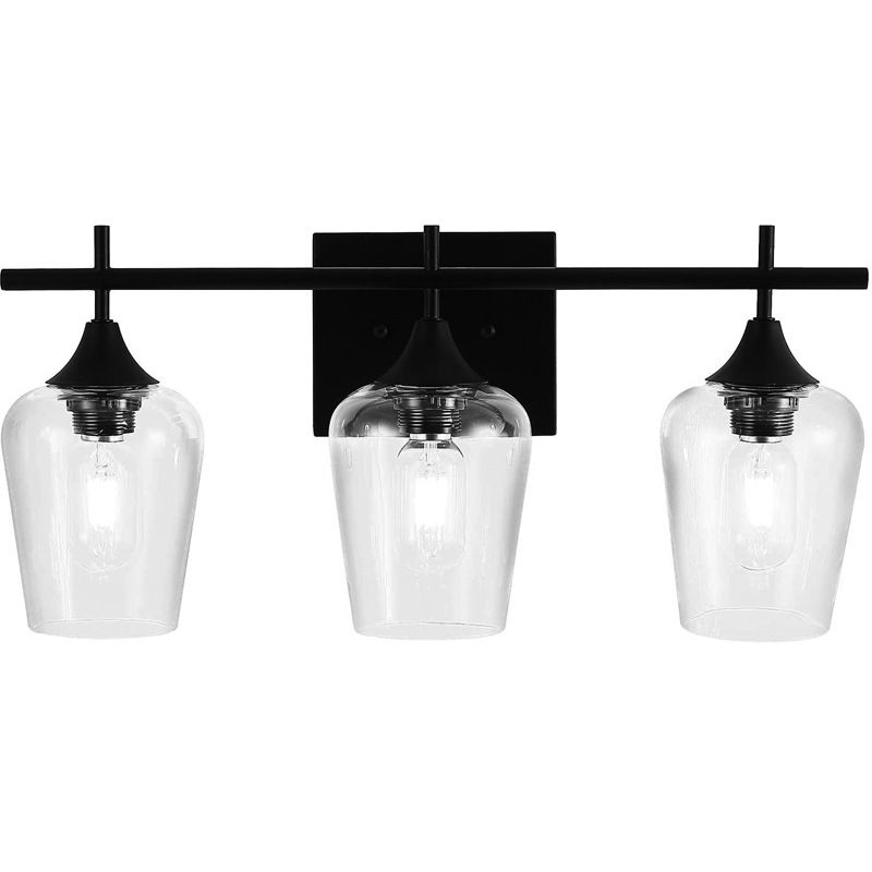 Transparente Glasbecherform Eitelkeitsspiegel Lichter Industriestil Eitelkeitsvorrichtungen für Badezimmer