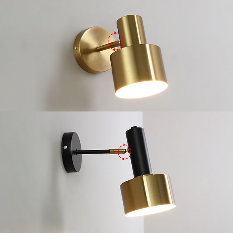 Mur cylindrique postmoderne Light Golden Frame Mur Mury Light pour le salon CHAMBRE