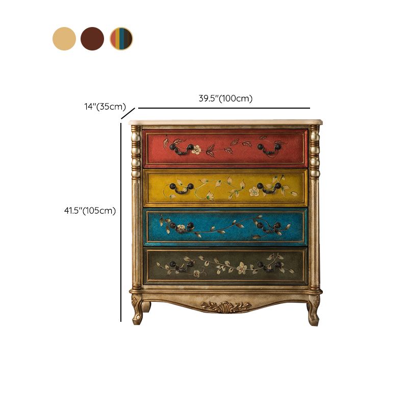 Traditional Storage Chest Solid Wood Dresser with 3/4/5 Drawers , 13.65 Inch W