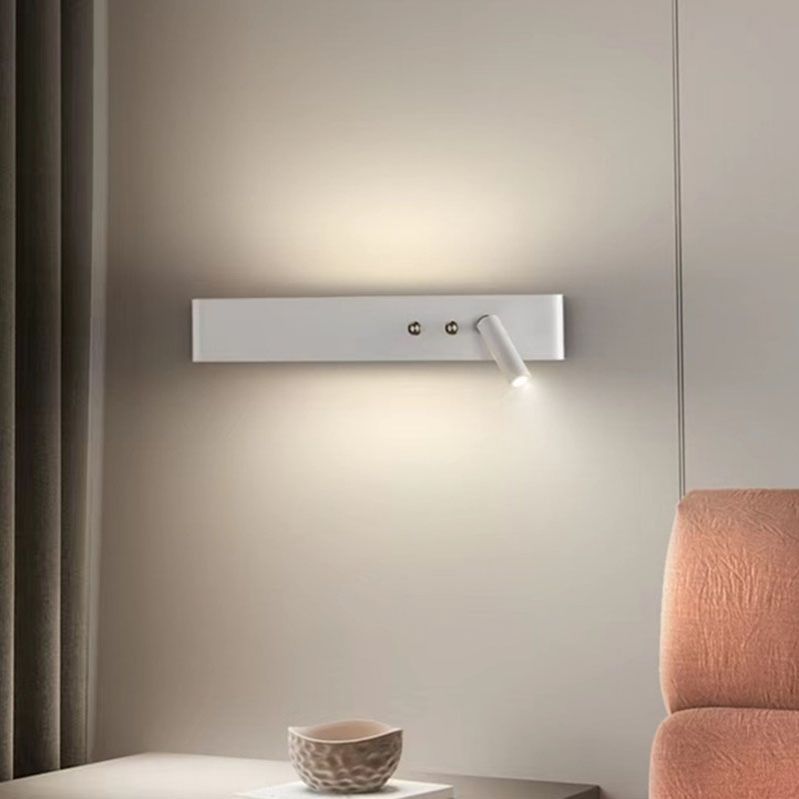 Modern Minimalist LED Wall Light Rectangular Iron Wall Lamp for Bedroom