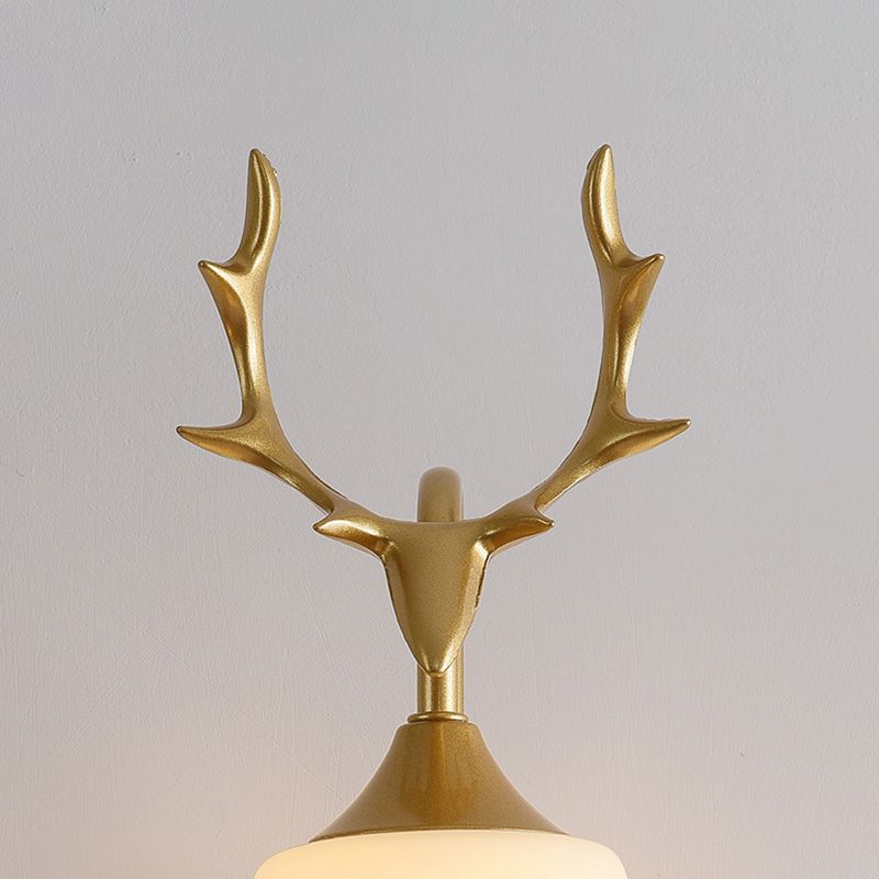 Conical Glass Wall Sconce Lighting Simplicity Style Wall Light Sconce for Bedroom