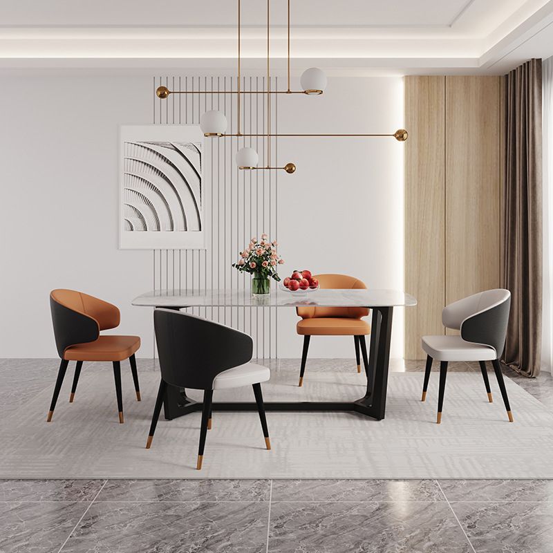 Modern 1/5/6/7 Pieces Dining Set Rectangle Stone Dining Table for Dining Room Cafe