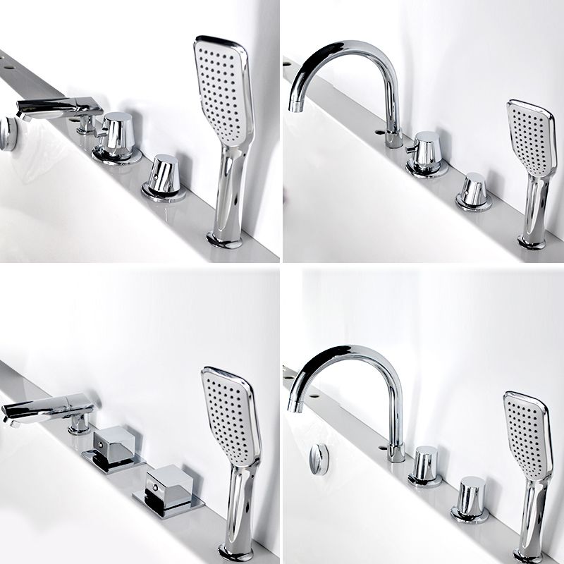 Deck Mounted Copper Roman Tub Faucet Low Arc Roman Tub Filler Trim
