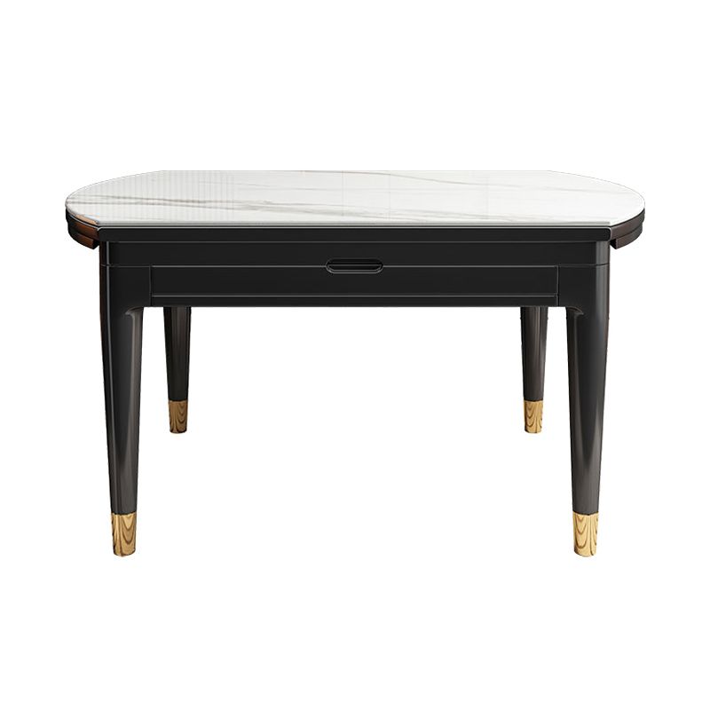 Sintered Stone Extendable Round Table for Restaurant Modern Dining Table with 4 Legs