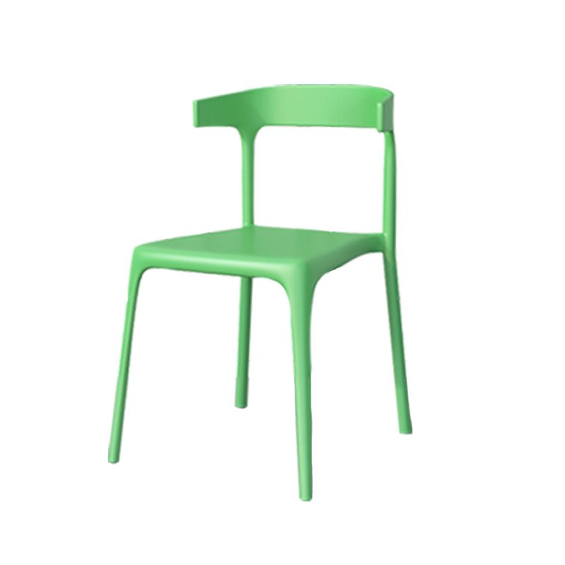 Modern Style Stackable Chair Dining Open Back Armless Chair for Kitchen with Plastic Legs