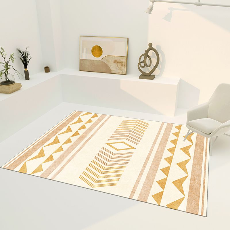 Tapis géométrique à l'ancien tapis à motif géométrique multi-coloré Polyster tapis intérieur non glipage machine à support
