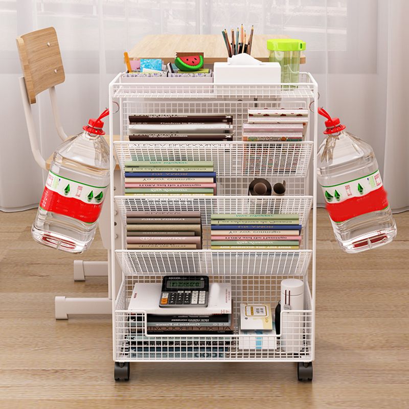 Scandinavian Children's Book Display Freestanding Steel Shelf Bookcase