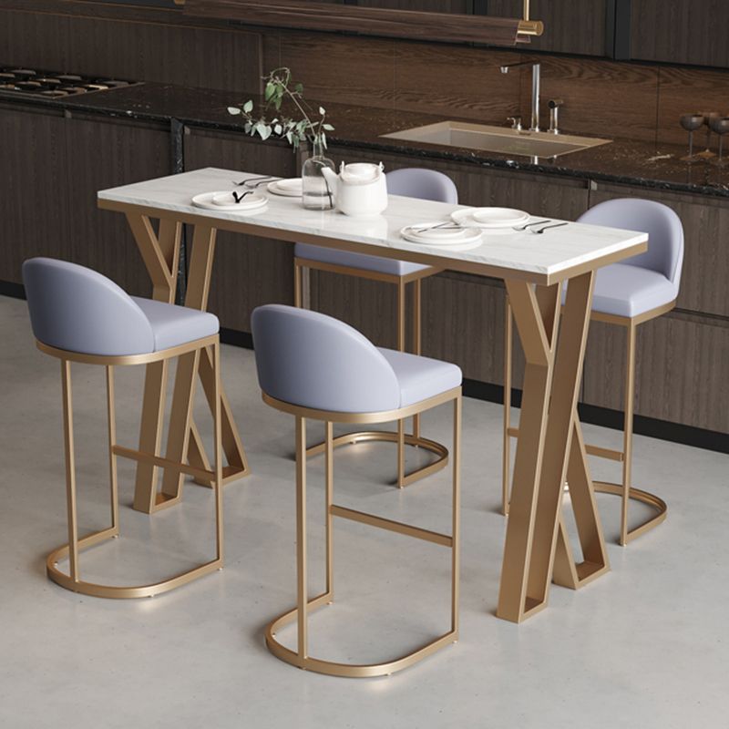 1/3/5 Pieces Counter Height Pub Set, Contemporary and Rectangular