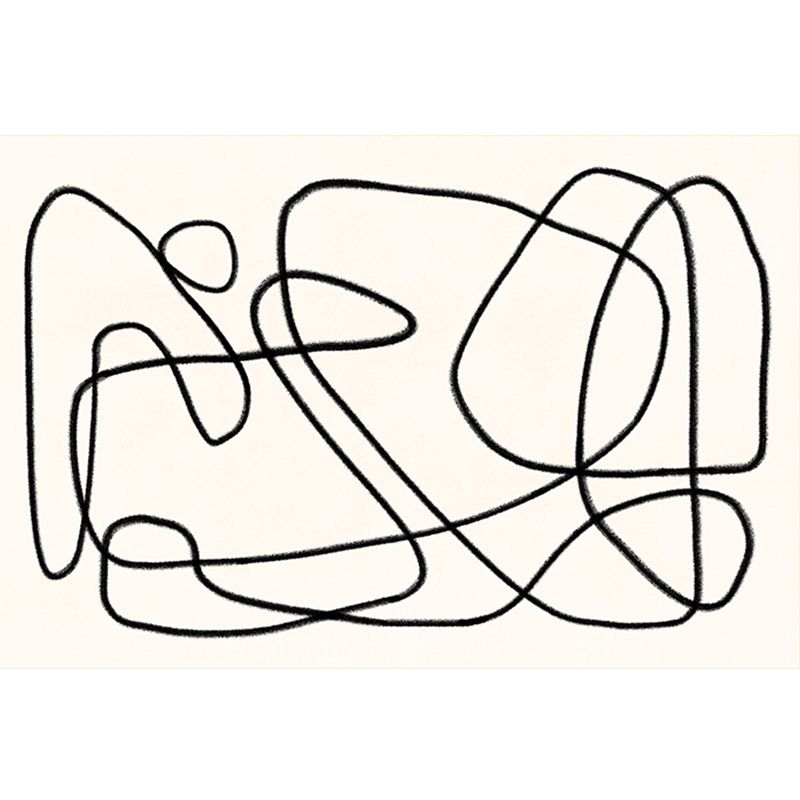 Stijlvol modern tapijt Wit abstract abstract Patroon Rug polyester Anti-slip Tapijt voor thuisdecoratie