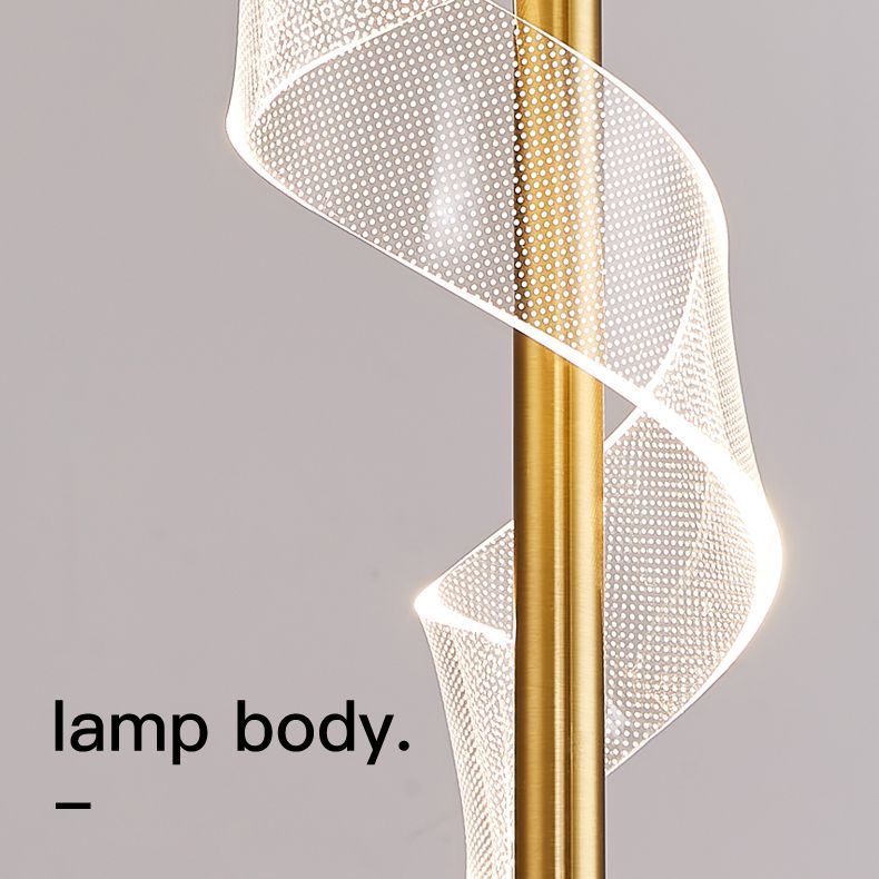 Lampada per sospensione a soffitto moderna a onda a onda di semplicità ACRILICA ACCRIPOLE PER IL RISTATO