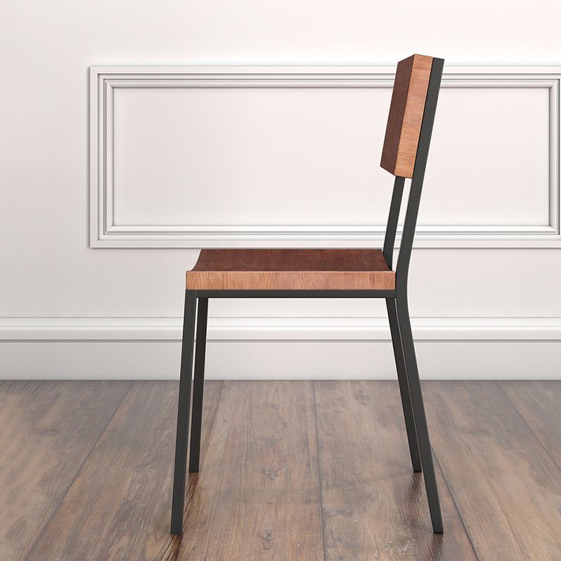 Open Back Side Chair Industrial Metal Kitchen Dining Room Chair