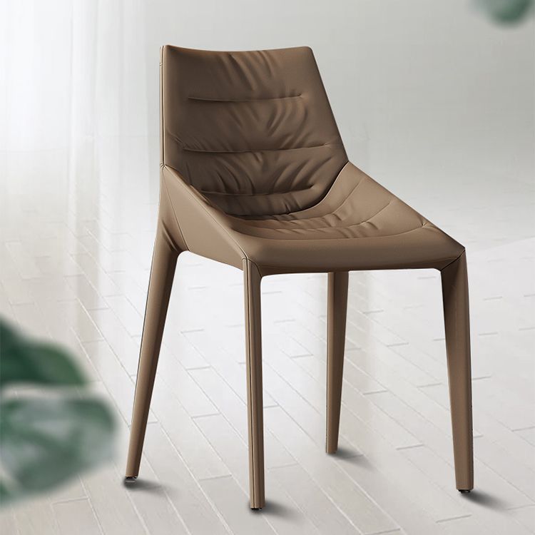 Faux Leather Side Chair Set Modern Upholstered Side Dining Chairs