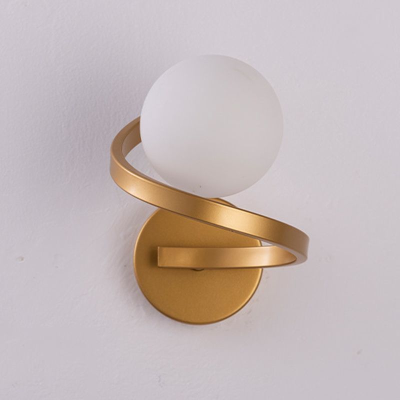 Modern Globe Bath Lighting Metal Black/Golden Vanity Light for Bathroom