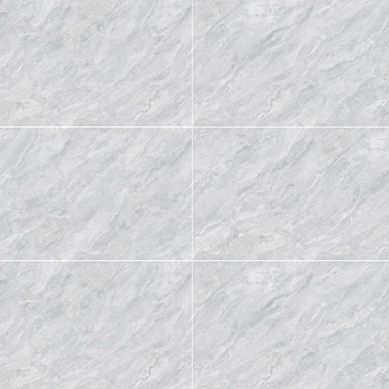 Modern Rectangle White Singular Tile Marble Floor and Wall for Bathroom