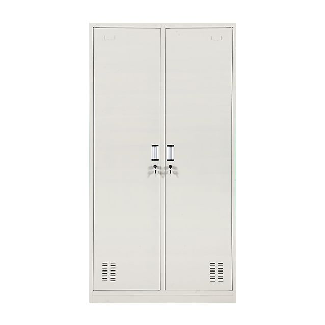 Gray Hinged Wardrobe Closet Contemporary Steel Wardrobe Cabinet