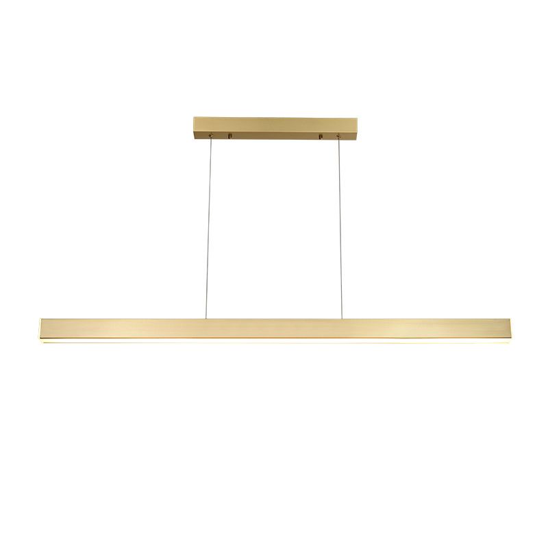 Linear Island Lighting Fixtures Metal Minimalism Pendant Lighting Fixtures for Restaurant