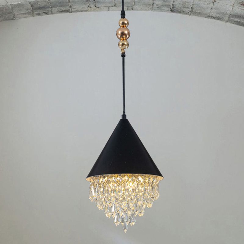 Multi Lights Geometric Suspension Pendant Modern Style Crystal Down Lighting