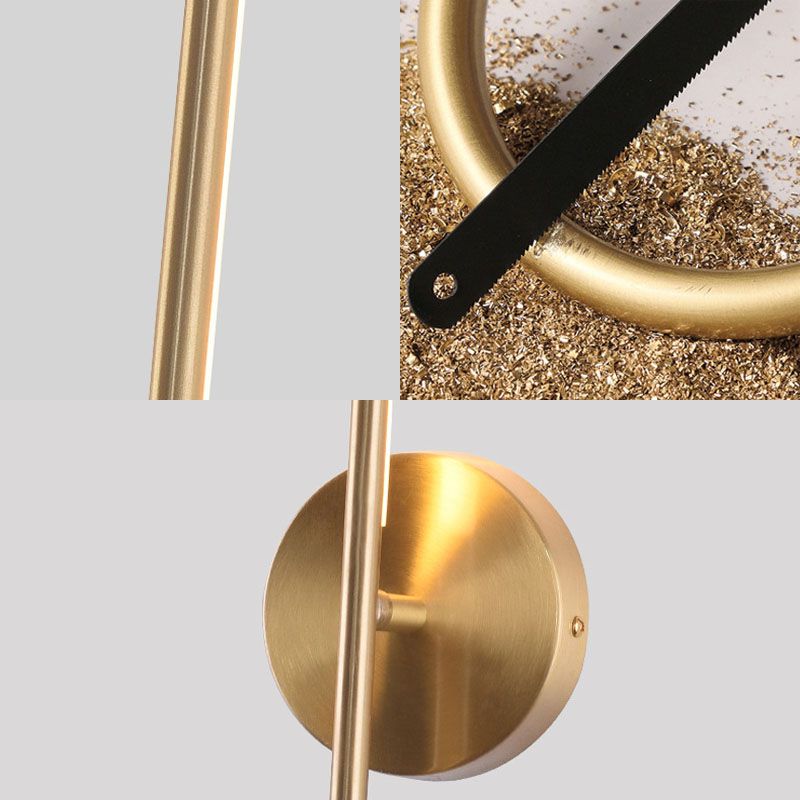 Gold Copper Linear Wall Lamp Sconce Contemporary Sconce Lamp for Living Room