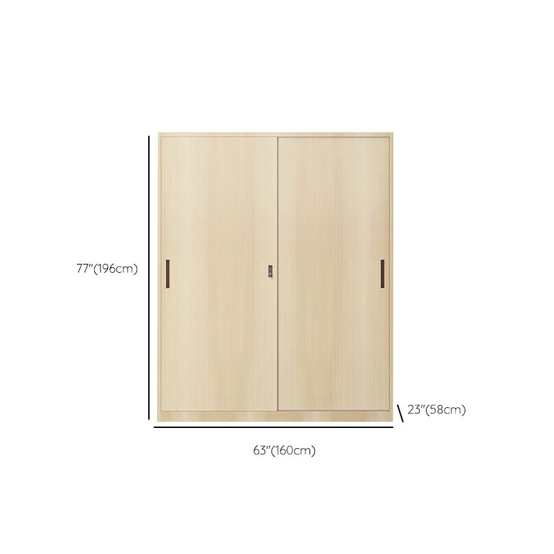 Modern Freestanding Wardrobe Armoire Metal Wardrobe with Shelves and Clothes Rail