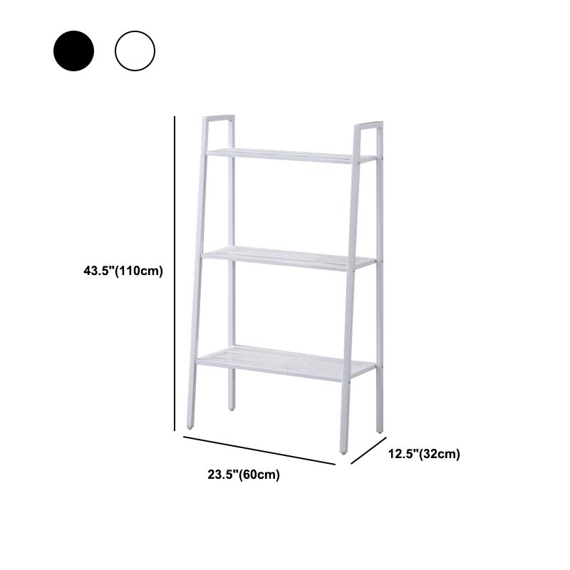 Contemporary Metal Bookcase Open Shelf Bookshelf for Study Room