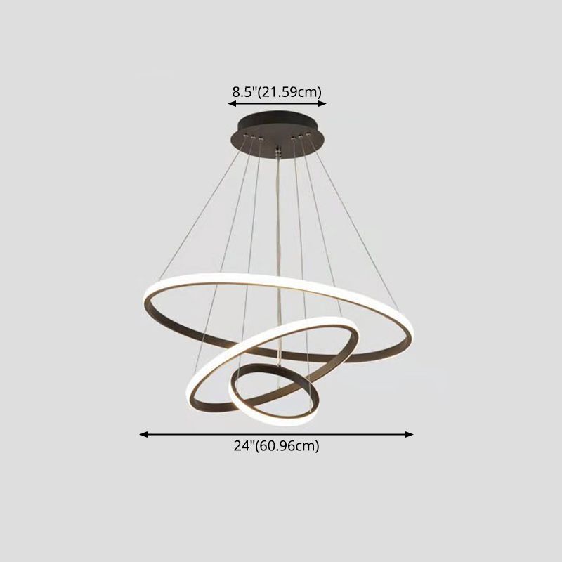 Modern Dining Room Lighting multipli lampadario lampadario rotondo in metallo lampadario