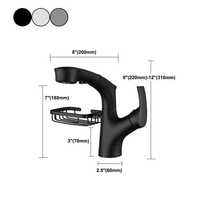 Industrial Sink Faucet Solid Color Centerset Bathroom Sink Faucet with Drain Assembly