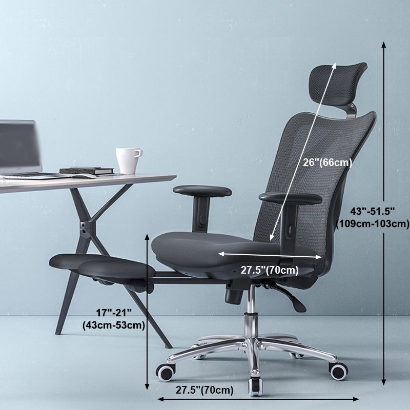 High Back Office Chair With Sponge Seat Fixed/Adjustable Arm Office Chair