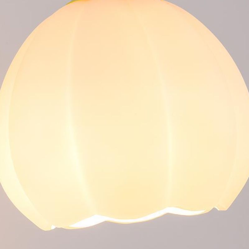 Contemporary 1-Light Wall Sconce Lighting Glass Shade Wall Lamp for Bedroom