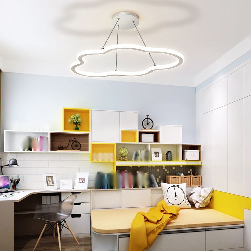 Nordischer Wolkenkronleuchter Metall Eins Licht LED Kronleuchter Anhänger für Wohnzimmer