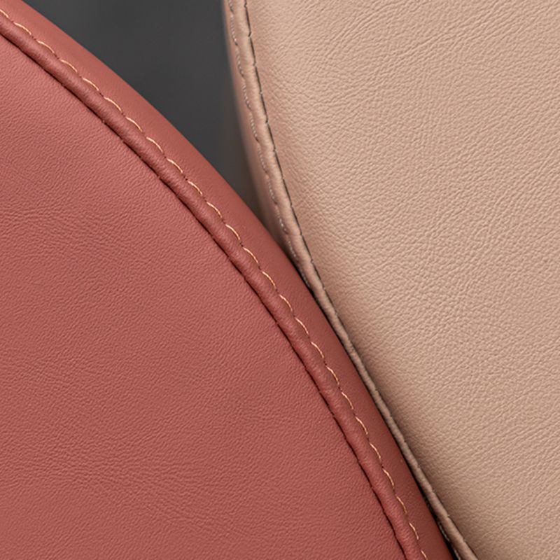 Modern Style Adjustable Counter Stool with Leather Cushion and Single Leg