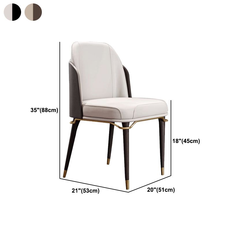 Parsons Dining Accent Chair Glam Armless Dining Chairs for Home