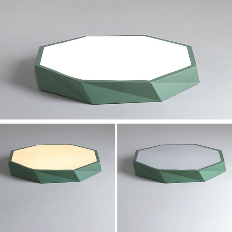 LED-Unterputzbeleuchtung für Schlafzimmer, Unterputzleuchte im minimalistischen Stil mit geometrischem Metallschirm