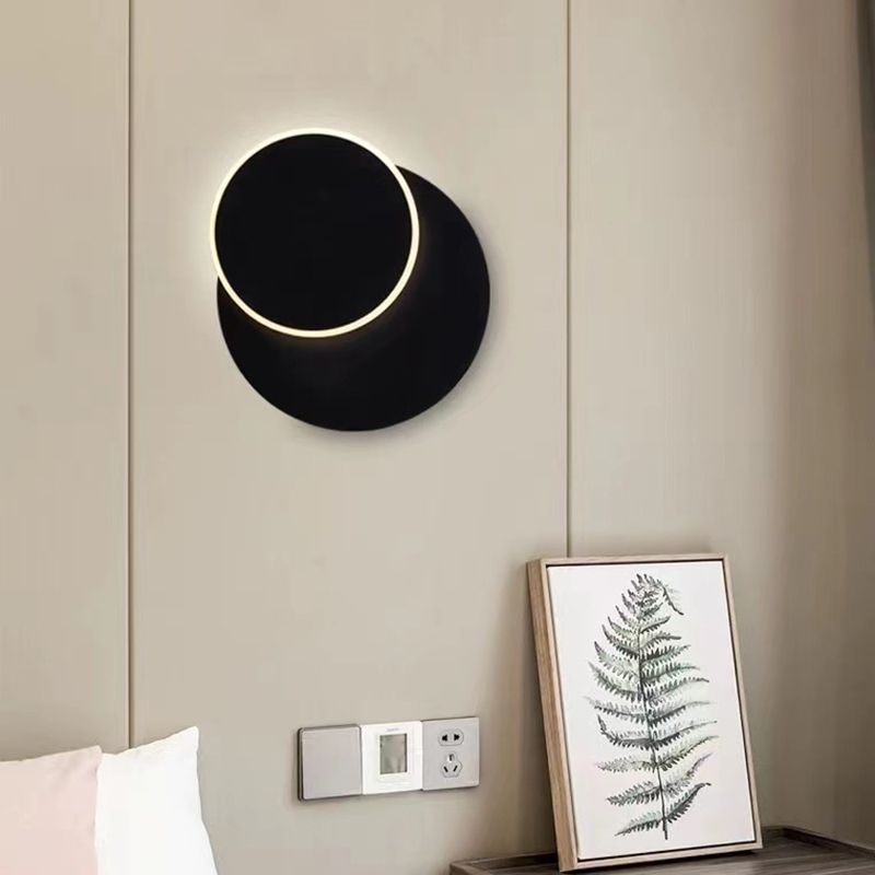 Single White Modernism Wall Mounted Sconce Statement Wall Light for Bedroom