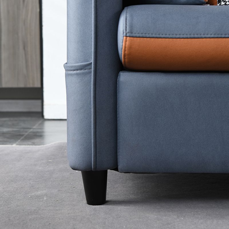 Modern Square Arm Sofa 4-Seat Couch with Pillow Back Cushions and Storage