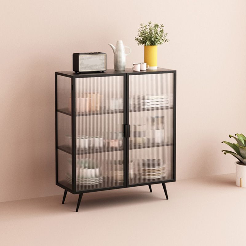 Metal Sideboard Modern Minimalist Home Rectangular Sideboard with Door