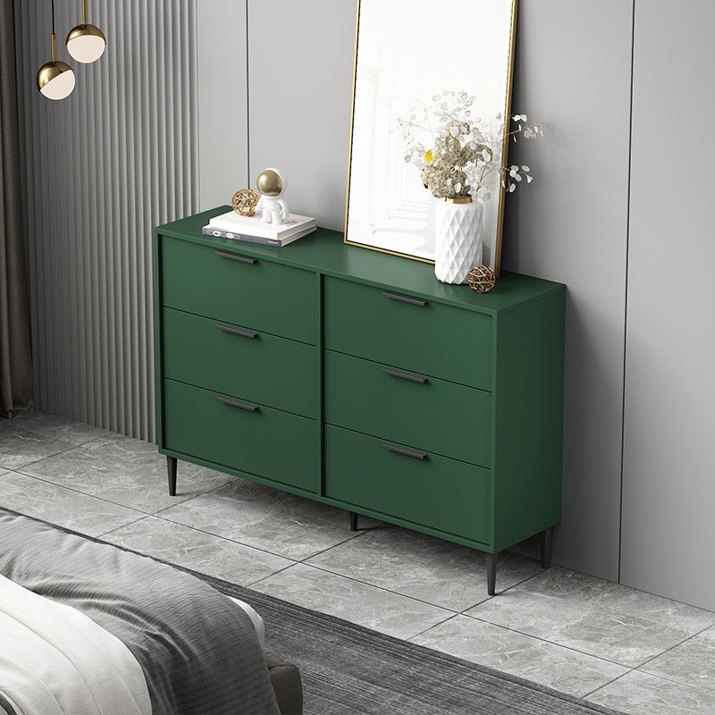 Modern Horizontal Storage Chest Dresser Wooden Storage Chest with Drawers