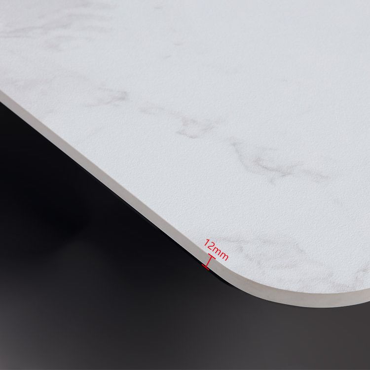 Glam White Sintered Stone Dining Table Set 1/4/5/7 Pieces Dining Set for Home Use