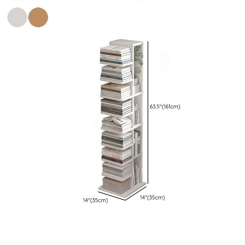 Modern Engineered Wood Bookshelf Standard Bookcase with Shelves