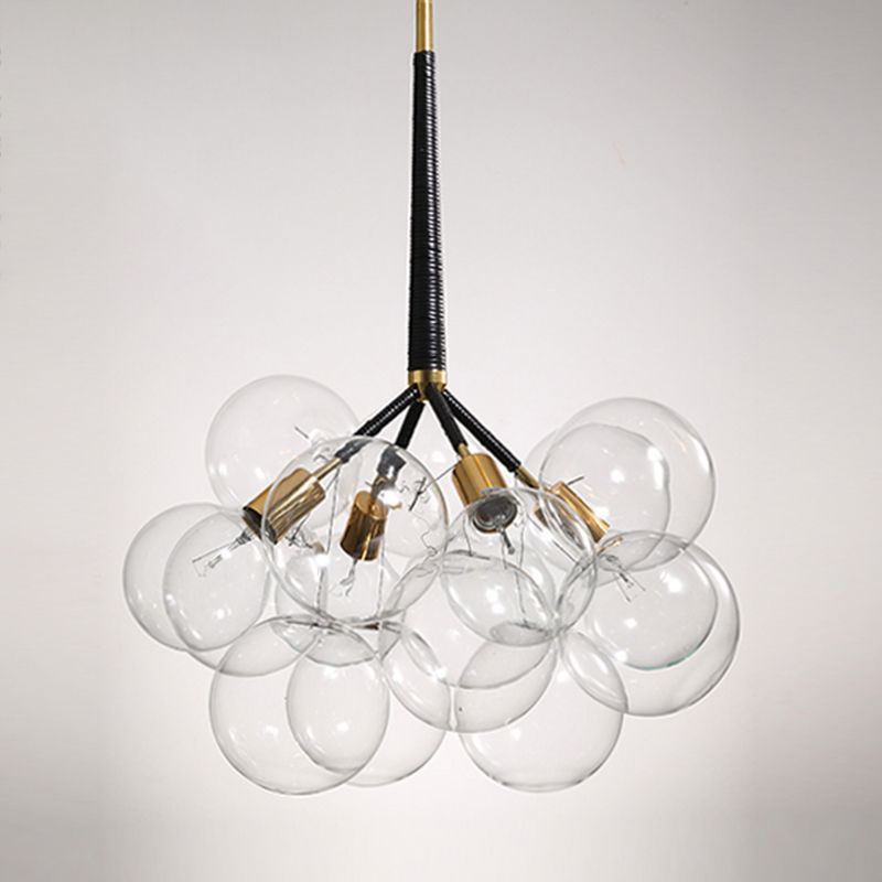 Contemporary Style Spherical Pendant Chandeliers Clear Glass Chandelier Lights