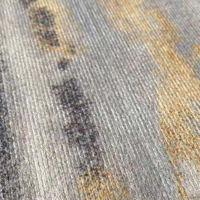 Simple Solid Color Modern Rug Polyester Color Block Splicing Area Rug Non-Slip Backing Carpet for Living Room