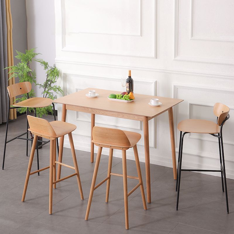 Low Back Metal Indoor Barstool Industrial Schwarzer hoher Hocker mit Holzsitz 1 Stück