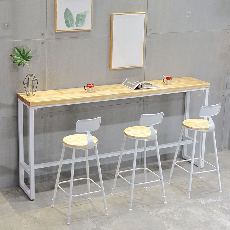 Industrial Bar Table Set 1/2/4/7 Pieces Solid Wood Counter Table Set for Indoor