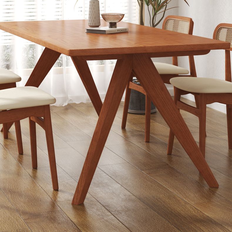Rectangle Dining Site Table Modern Style Solid Wood Dining Room Furniture