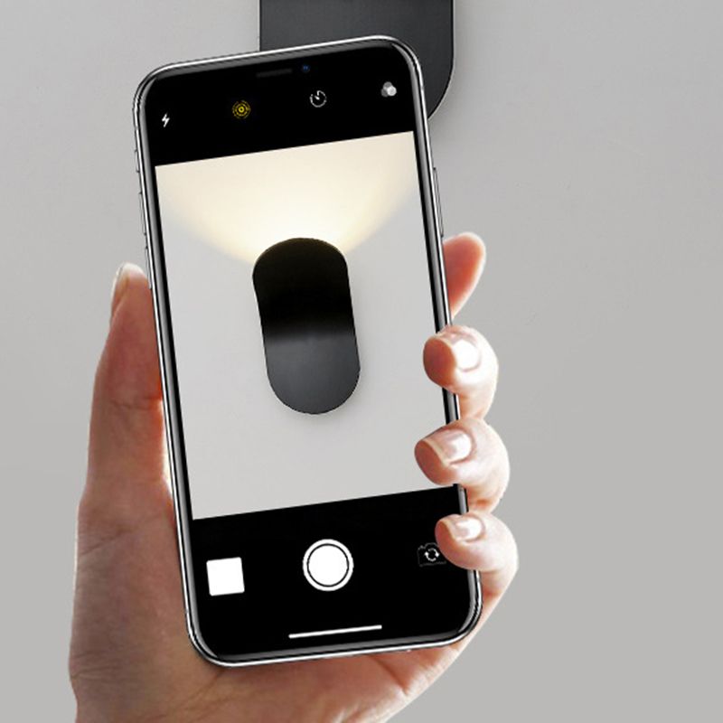 Contemporary Matte Black Wall Mounted Sconce Unique Metal 1 Light Wall Light