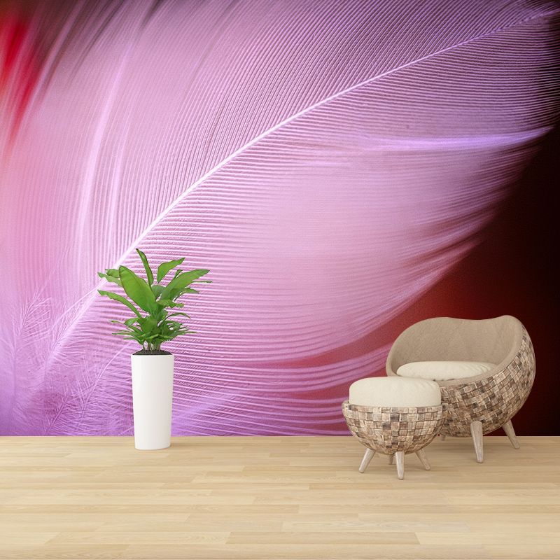 Flying Feathers Mural Wallpaper for Sleeping Room, Mural Wallpaper for