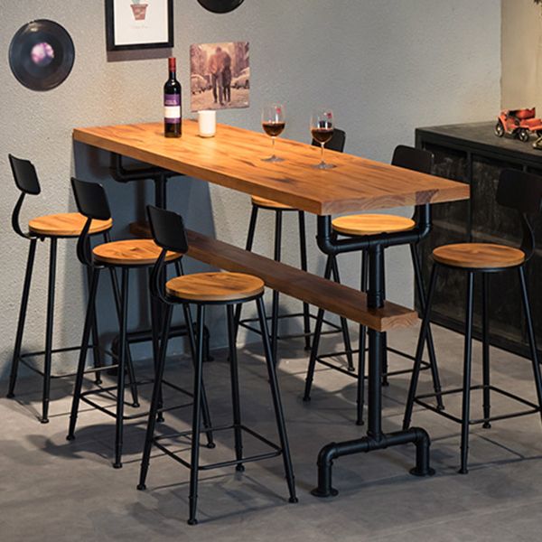 1/4/7 Pieces Bar Table Set Industrial Rectangular Pub Dining Set