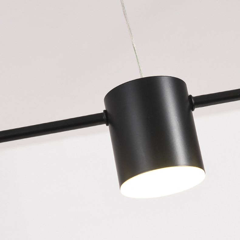 Modernism 3/5/6-Light Ceiling Light LED Kitchen Island Lighting in Golden/Black